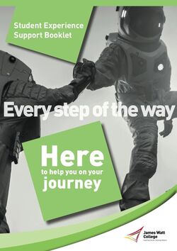 Student experience support booklet cover