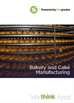 Bakery and cake manufacturing